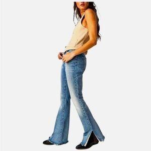 Free People Blue Straight Leg Jeans